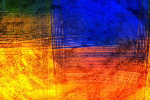 Rode Blauwe Abstract