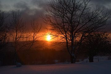 Een zonsopgang op een koude ochtend van Claude Laprise