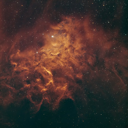 Fire around AE Aurigae – the Flaming Star Nebula, IC 405
