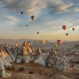 Heißluftballons über Kappadokien von Ruud Bakker