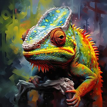 Kameleon kleurrijk artistiek van TheXclusive Art