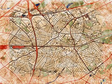 Map of Aulnay-sous-Bois with the style 'Serene Summer' by Maporia
