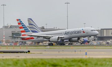 Take-off American Airlines Boeing 757-200. by Jaap van den Berg