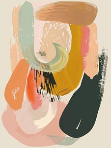 Moderne und abstrakte Formen in Pastellfarben