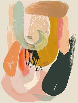 Moderne und abstrakte Formen in Pastellfarben von Studio Allee