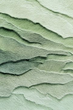 Texture abstraite dans un motif en relief vert tendre sur Eva Lee