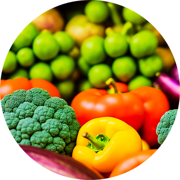 Kleurrijk groentestilleven, AI-gegenereerd van Frank Heinz