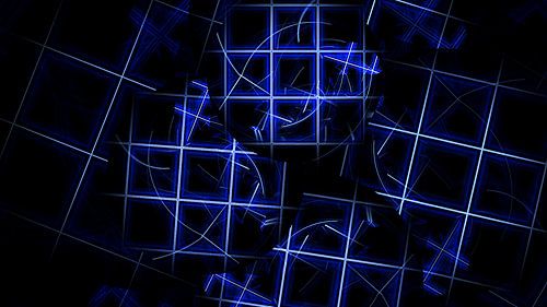 Blau, Weiß, schwarzes Bild von Werner Hilpert