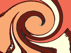 Fascinating Colour Spirals: Autumn Colours 5 / Spiral / Colour Vortex by Kerstin Franz