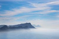 Mysterious African cloud cover sea 