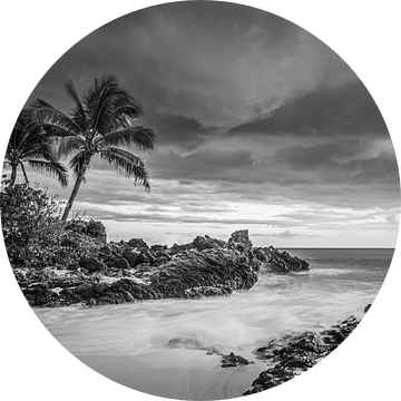 Secret Beach in zwart-wit, Maui, Hawaii van Henk Meijer Photography
