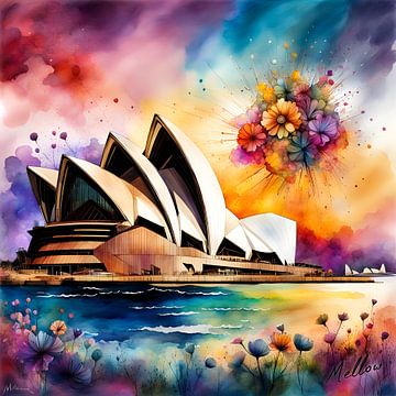 Sydney Opera Blooms van Mellow Art