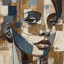 Portrait expressif figuratif et semi-abstrait sur Emiel de Lange