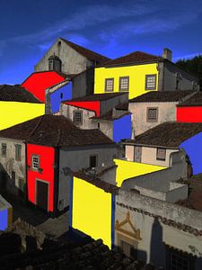 Portugees dorp uit de serie Muurverf