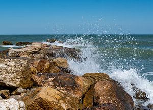 Felsen am Adriatischen Meer in Comacchio Italien