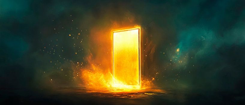 Porte magique dans une atmosphère mystique par Poster Art Shop