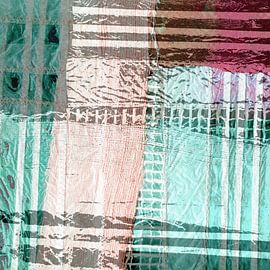 Check collage - stripes green red