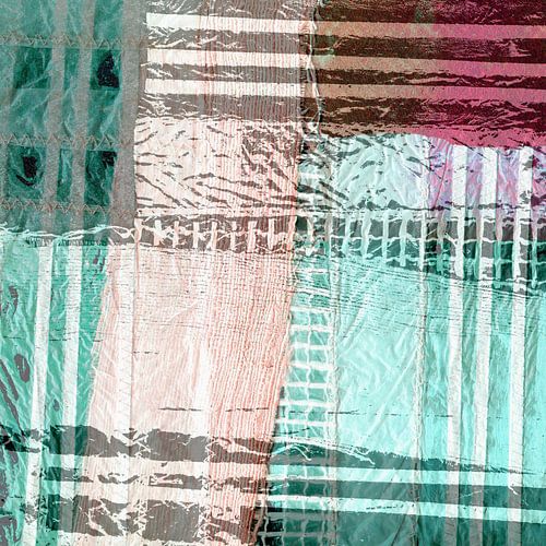 Ruitjescollage - strepen groen rood
