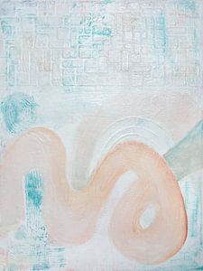 Botanical in Blue and Peach 2