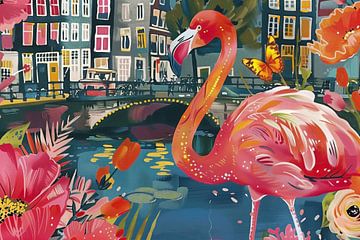 Flamingo aan de Gracht van Whale & Sons