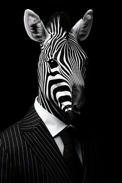 Wilde pakken - Zebra van Philippe HUGONNARD