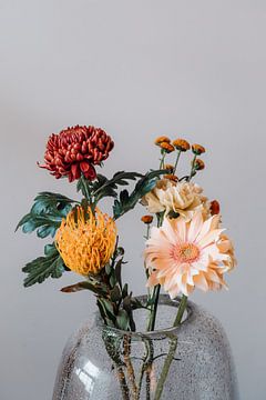 Flowers in a vase by Anton Hammenecker