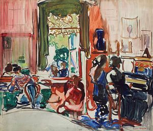 Frances Hodgkins, Die Klavierstunde, um 1909