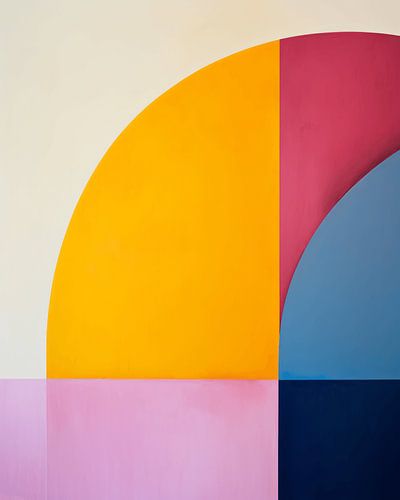 Moderne Abstraktion in ungewöhnlicher Farbkombination