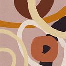 Modern abstract schilderij organische lijnen en vormen roze, goud, bruin van Dina Dankers thumbnail