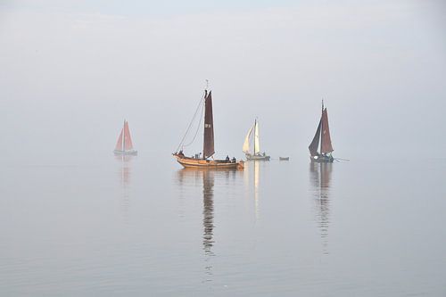 Zeilende visserschepen