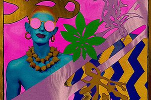 Popart Porträts-Sonnenanbeter