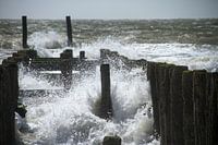 Stormy weather on Dutch coast