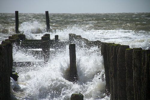 Stormy weather on Dutch coast