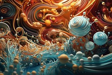 Universe Abstract (4) - Candyverse van Ralf van de Sand