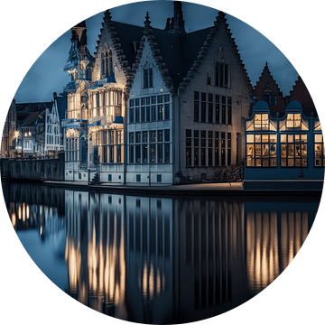 Gent tijdens het blauwe uurtje van Marnix Vermassen