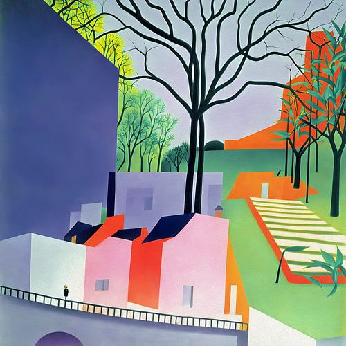 Het park in de winter