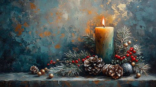 Christmas Candle | Candle and Pine