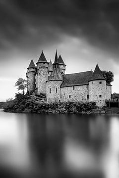 Kasteel in Frankrijk in zwart-wit van Manfred Voss, Zwart-Wit Fotografie