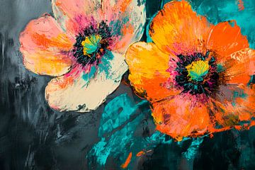 Colourful blossoms awaken by Poster Art Shop
