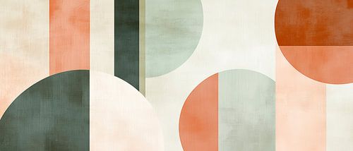 Geometrische harmonie in zachte kleuren