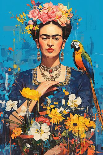 Frida and the blue parrot