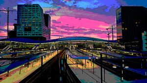 Zonsondergang Station Utrecht Centraal