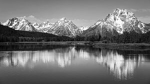 Die Oxbow Bend in Schwarz und Weiß, Grand Teton NP, Wyoming