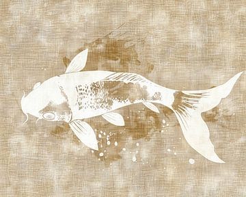 Koi Schilderij | Silent Water Ballet van Modern Collection