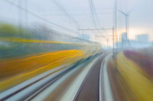 Abstrakter Schnellzug