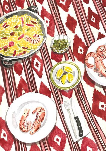 Spanisches Paella-Menü