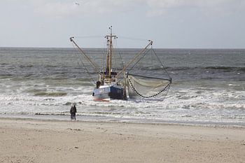 Ameland/Bateau sur la plage
