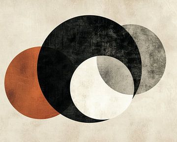 Art abstrait moderne | Cercles superposés sur Art Merveilleux