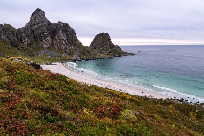 The beach at Bleik in Norway in the autumn by Jasper den Boer