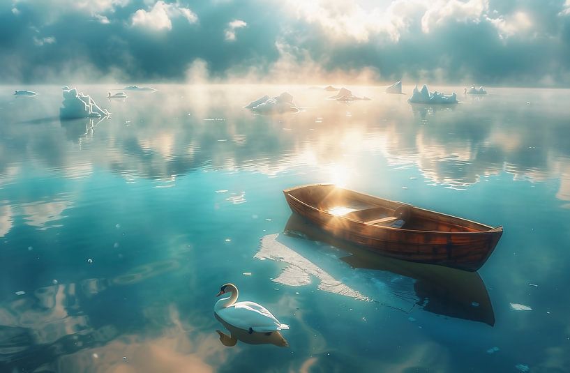 Morning mist on the lake by fernlichtsicht